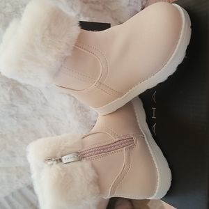TAHARI Blush Shimmer Size 5 Toddler Boot NIB